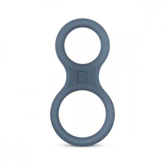 BONERS Silicone Cock Ring And Ball Stretcher - Grey