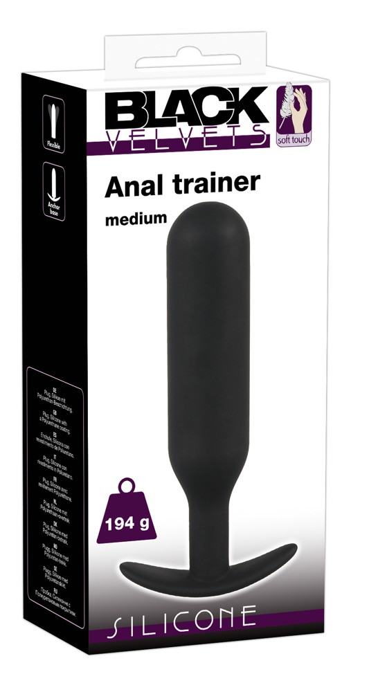 Black Velvet Anal Trainer - anální dildo s hmotností 194g (černé)