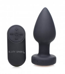 Booty Sparks Vibrating Butt Plug With LED Light - Medium