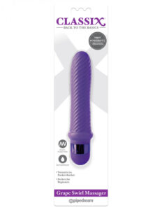 Classix Grape Swirl - tyčový vibrátor (fialový)