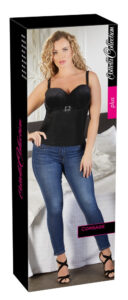 Cottelli Plus Size - Women's Velvet Top Rhinestone Belt (Black)