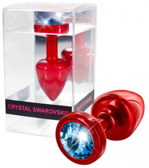 DIOGOL Anni - blue stone anal plug - red (2