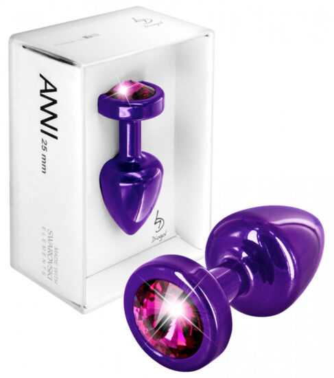 DIOGOL Anni - pink stone anal plug - purple (2