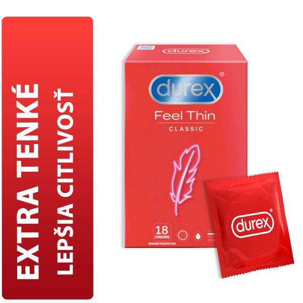 Durex Feel Thin krabička CZ distribuce 18 ks