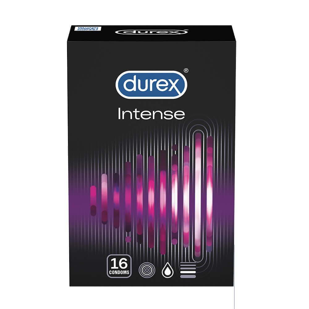 Durex Intense - vroubkované a tečkované kondomy (16 ks)