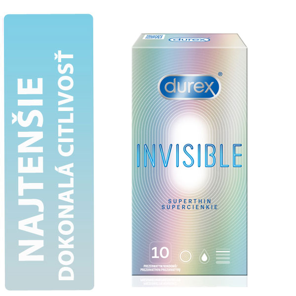 Durex Invisible Superthin (Extra Sensitive) krabička 10 ks