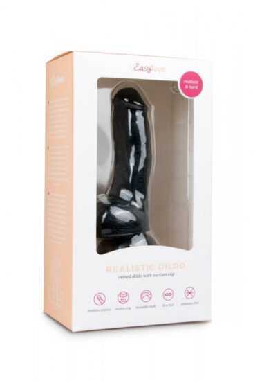 Easytoys - dildo s varlaty a přísavkou (15cm) - černé