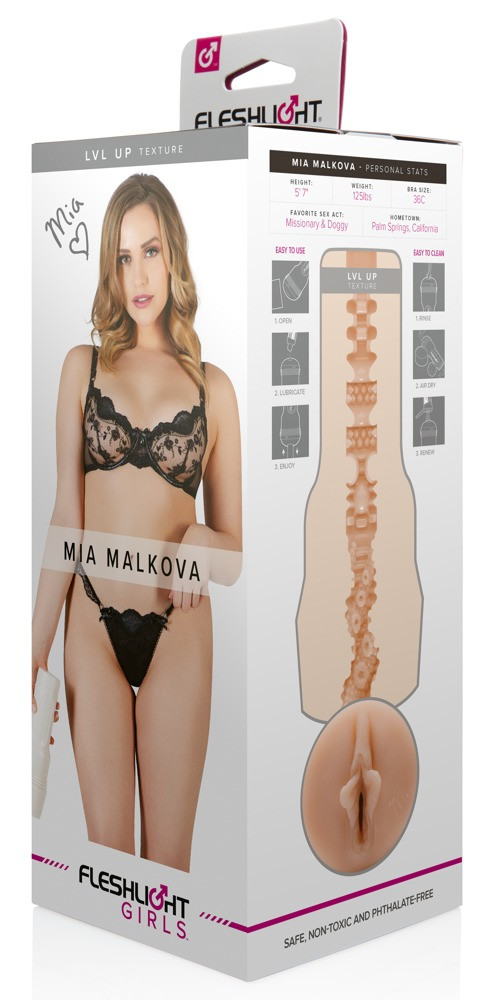 Fleshlight Mia Malkova LVL Up - realistická vagína (tělová barva)