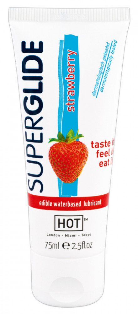 HOT Superglide Jahoda - jedlý lubrikant (75ml)