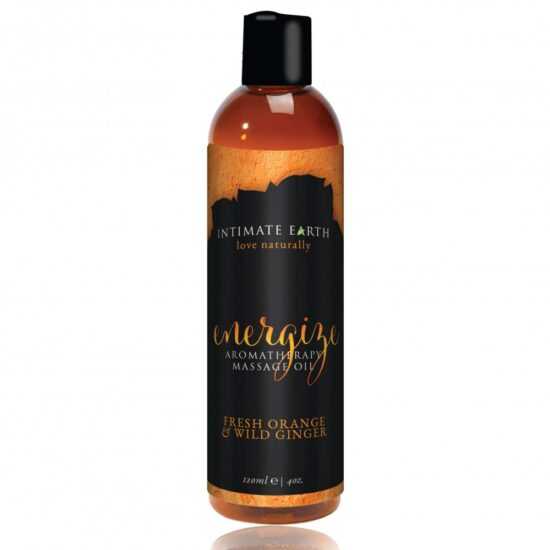 Intimate Earth - energizující masážní olej - pomeranč-zázvor (120ml)