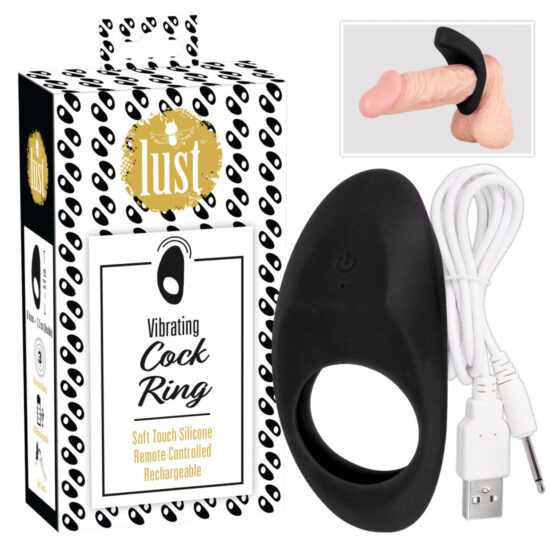 Lust Vibrating Cock Ring- nabíjecí vibrační kroužek na penis (černý)