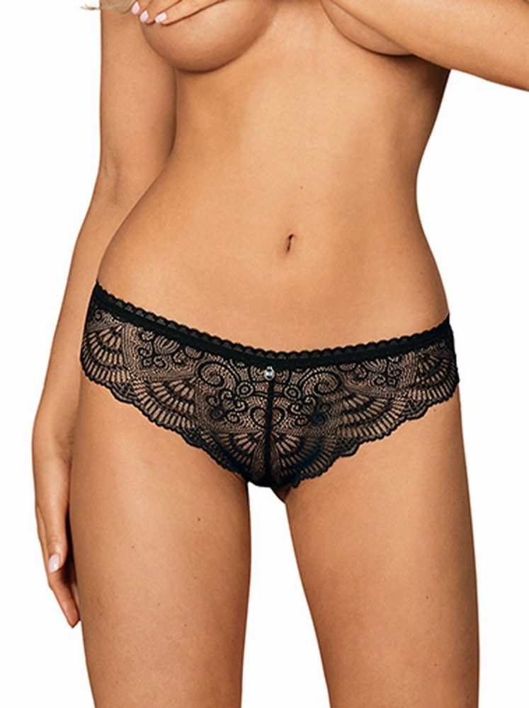 Nádherné kalhotky Obsessive Firella panties - černá - L/XL