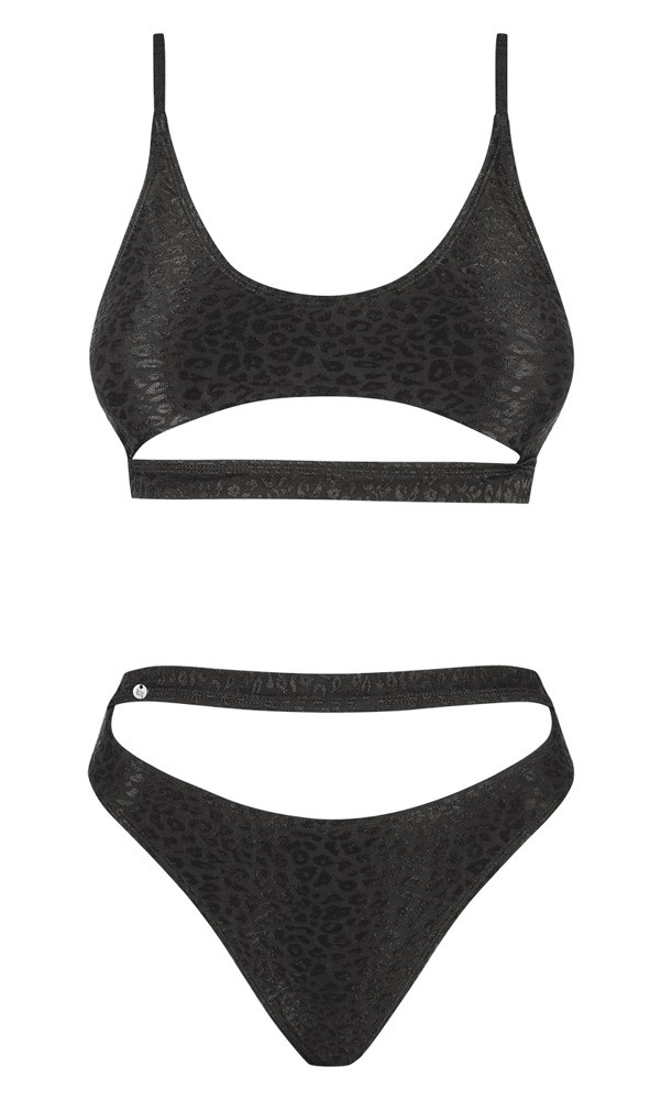 Obsessive Miamelle - sporty bikini with straps (black)