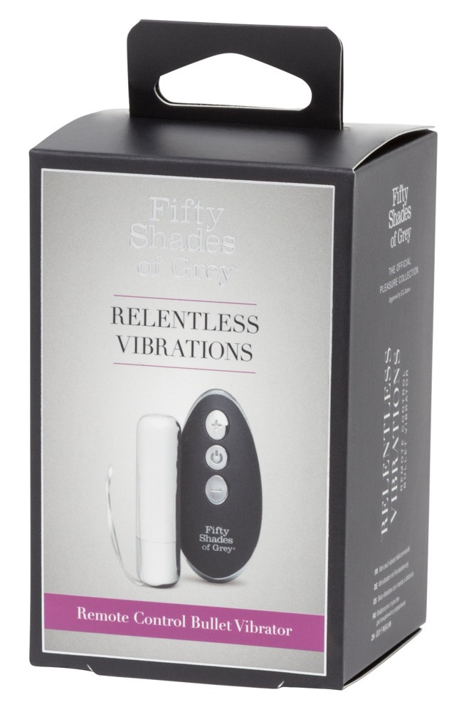 Padesát odstínů šedé Relentless Vibrations - nabíjecí minivibrátor (stříbrný-černý)