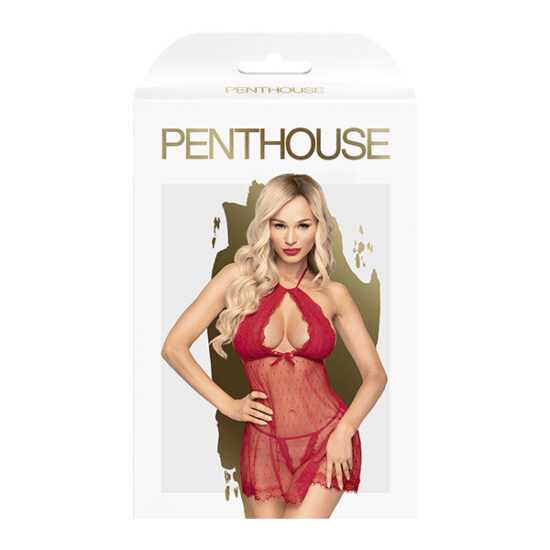 Penthouse Libido boost erotická košilka red veľkosť S/M