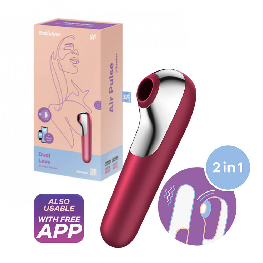 Satisfyer Dual Love tlakový vibrátor pink