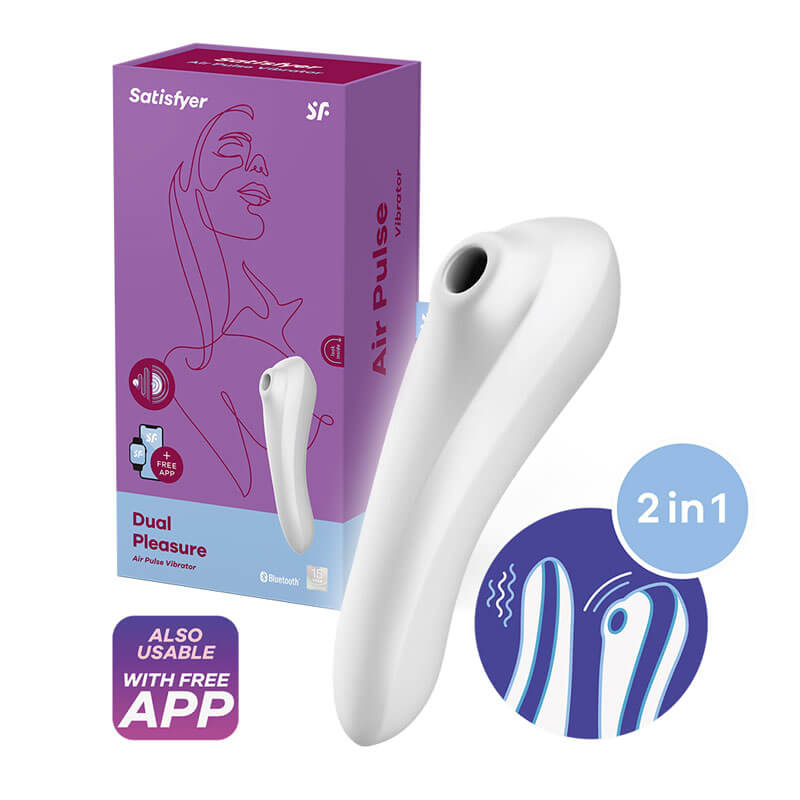 Satisfyer Dual Pleasure tlakový vibrátor white