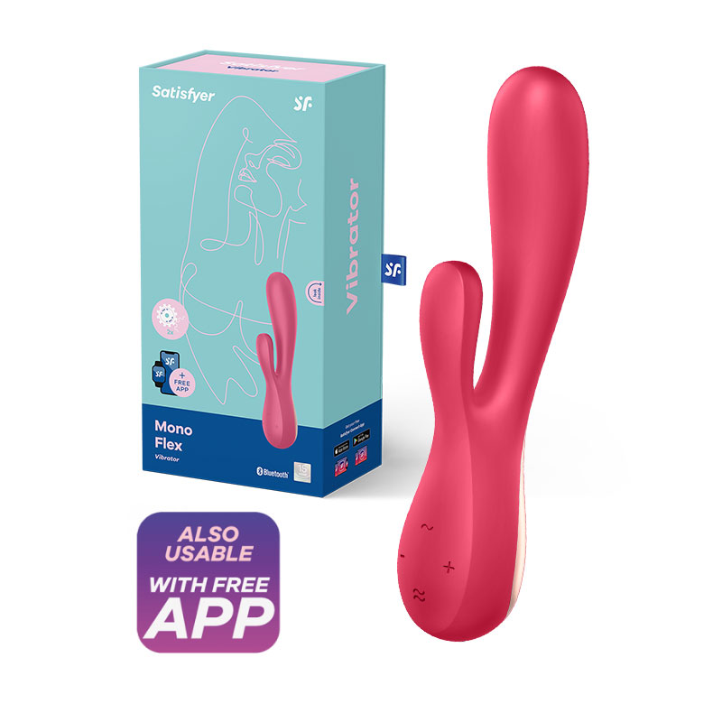 Satisfyer Mono Flex smart rabbit vibrátor Červená