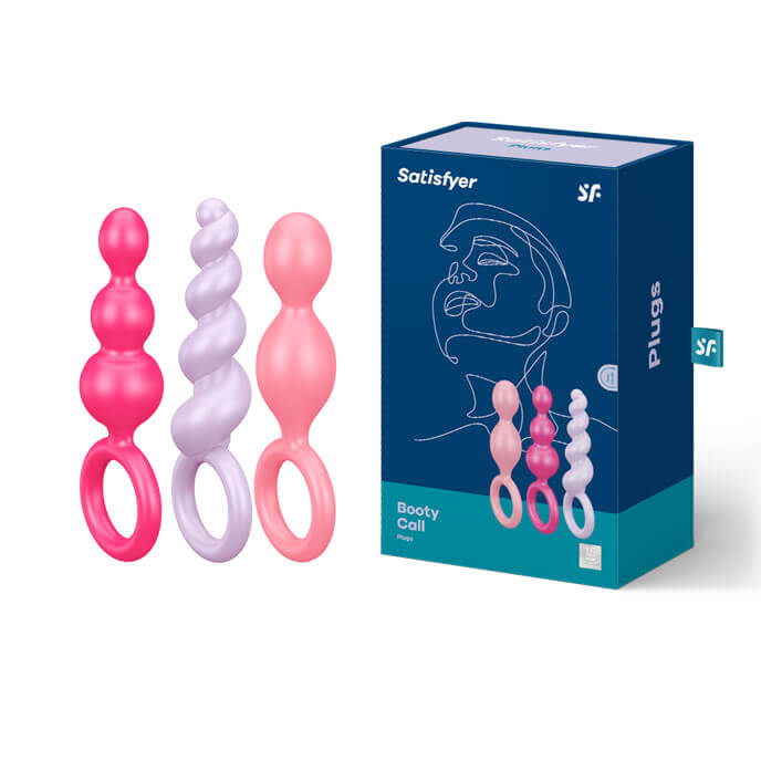 Satisfyer Plugs anální kolíky sada 3ks Colored