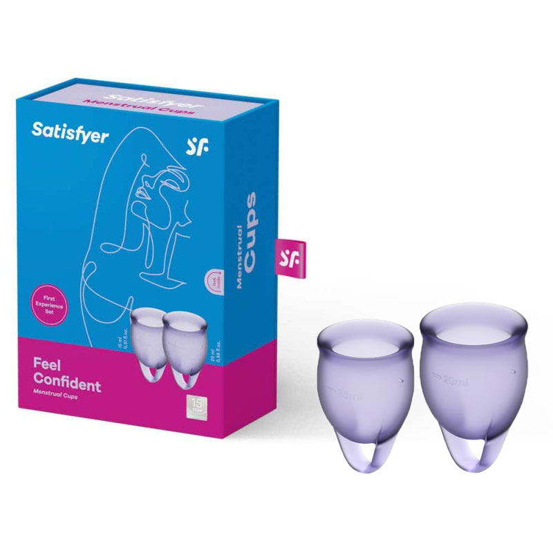 Satisfyer menštruační kalíšek Feel Confident set 2ks lilac