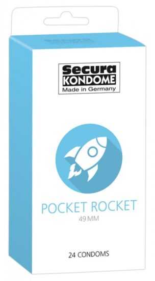 Secura Pocket Rocket - 49 mm kondomy (24 ks)