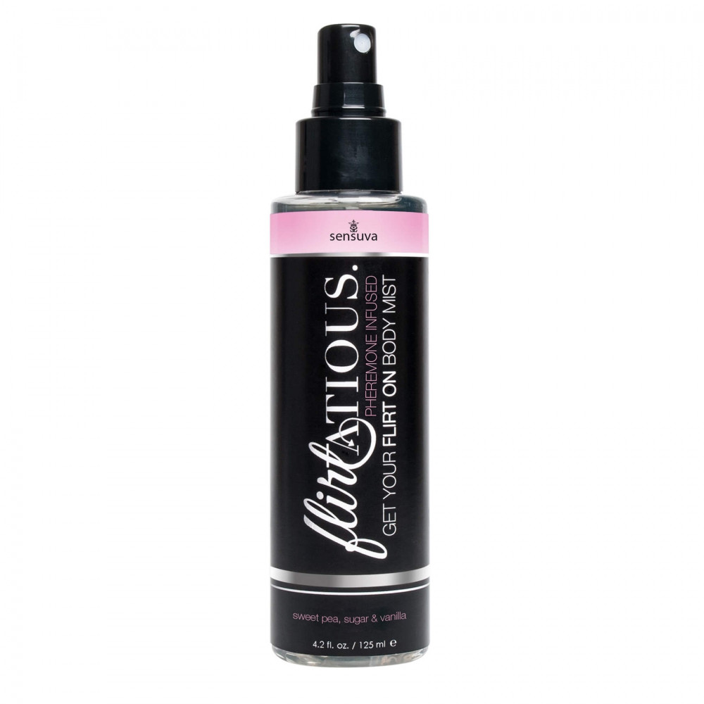 Sensuva Flirtatious - tělový sprej s feromonům - 125ml (vanilka-hrachor)