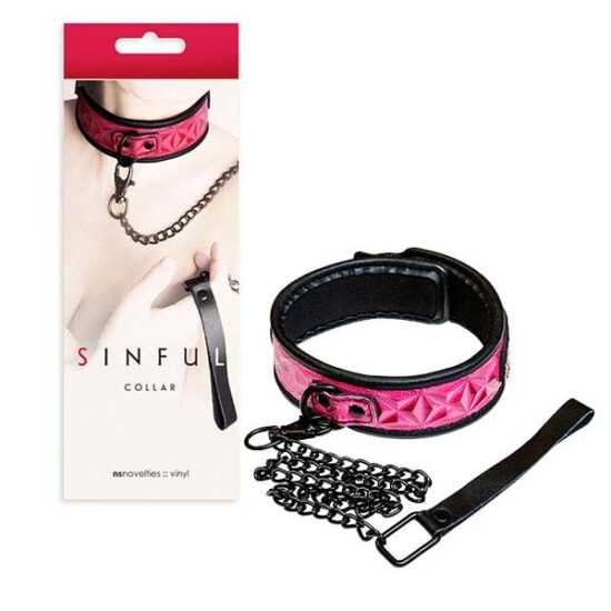 Sinful Collar bdsm obojek s vodítkem