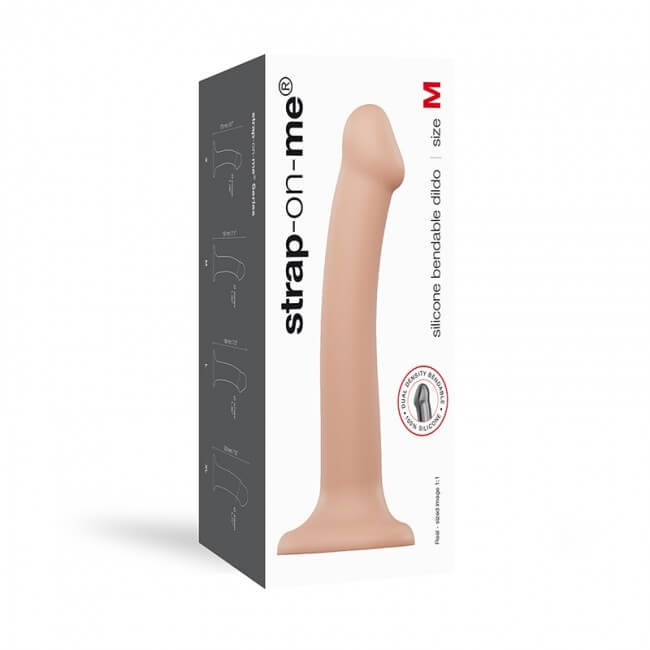 Strap-on-me M - realistické dildo s dvojitým povrchem - střední velikost (tělová barva)