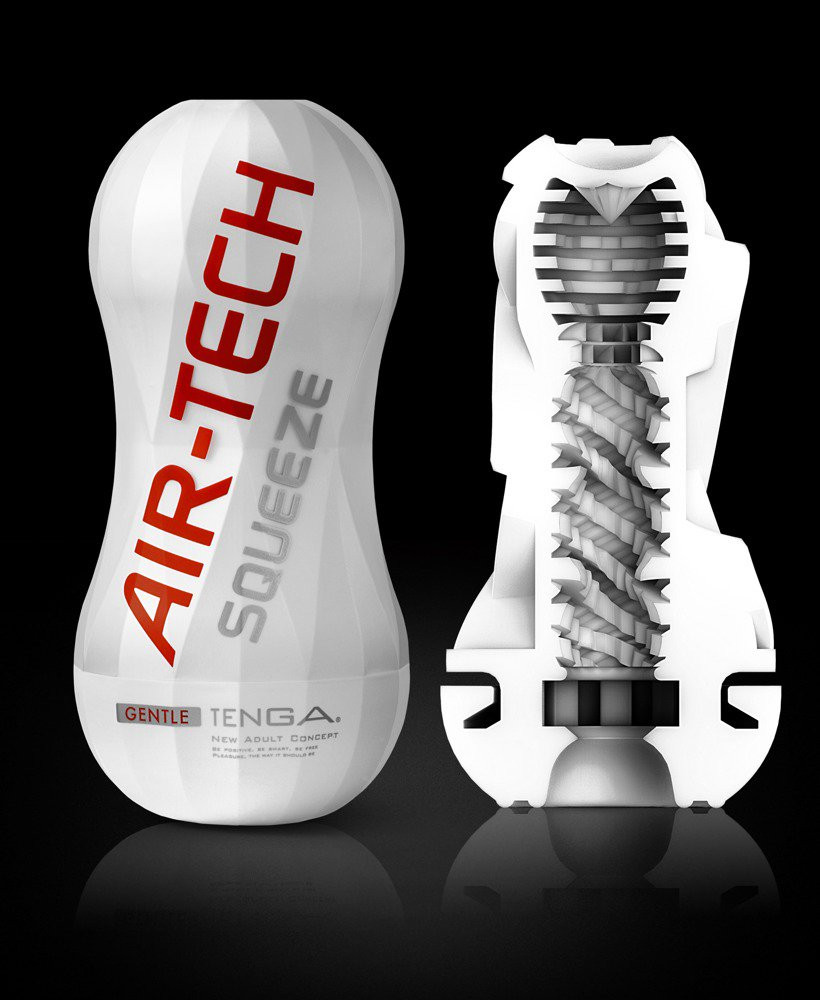 TENGA Air-Tech Squeeze Gentle - sací masturbátor (bílý)