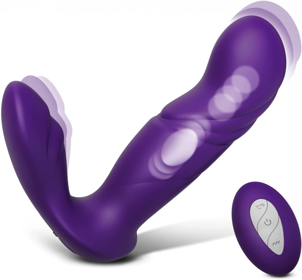 Tracy's Dog Thrusting Wearable Vibrator - purple