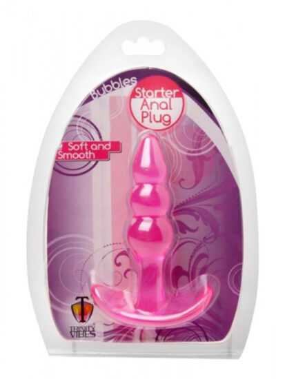 Trinity Vibes Bubbles Bumpy Starter Anal Plug - Kuličkový anální dildo pro začátečníky (růžové)