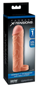X-TENSION Perfect 1 - testicular ring penis cloak (17.7cm) - natural