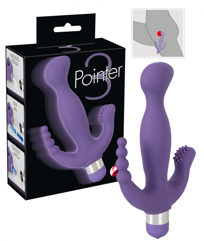 YOU2TOYS Pointer - vibrátor pro trojité potěšení (fialový)