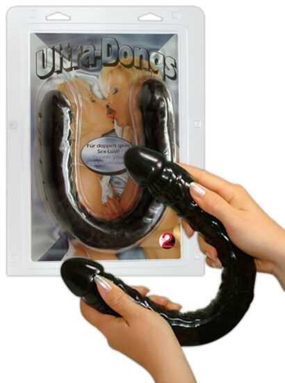 YOU2TOYS Ultra dongs - dvojité gelové dildo černé