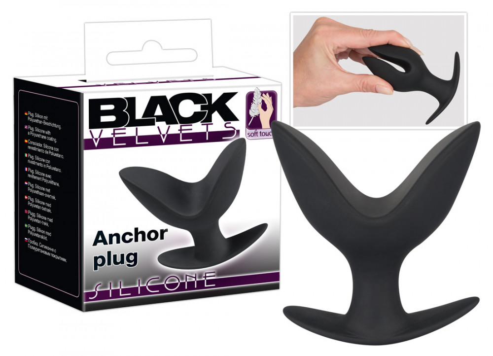 You2Toys Black Velvet Anchor Plug - kotvový análny kolík (čierny)