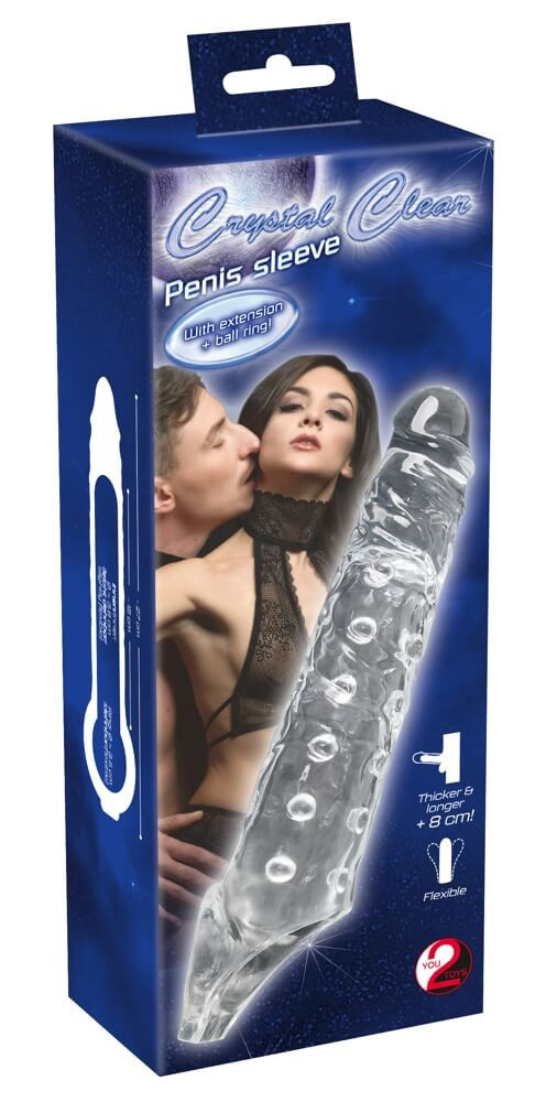 You2Toys Crystal Skin - prodlužující návlek na penis s kuličkami