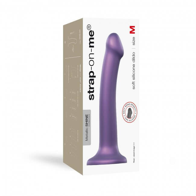 strap-on-me metallic shine dildo (Purple)