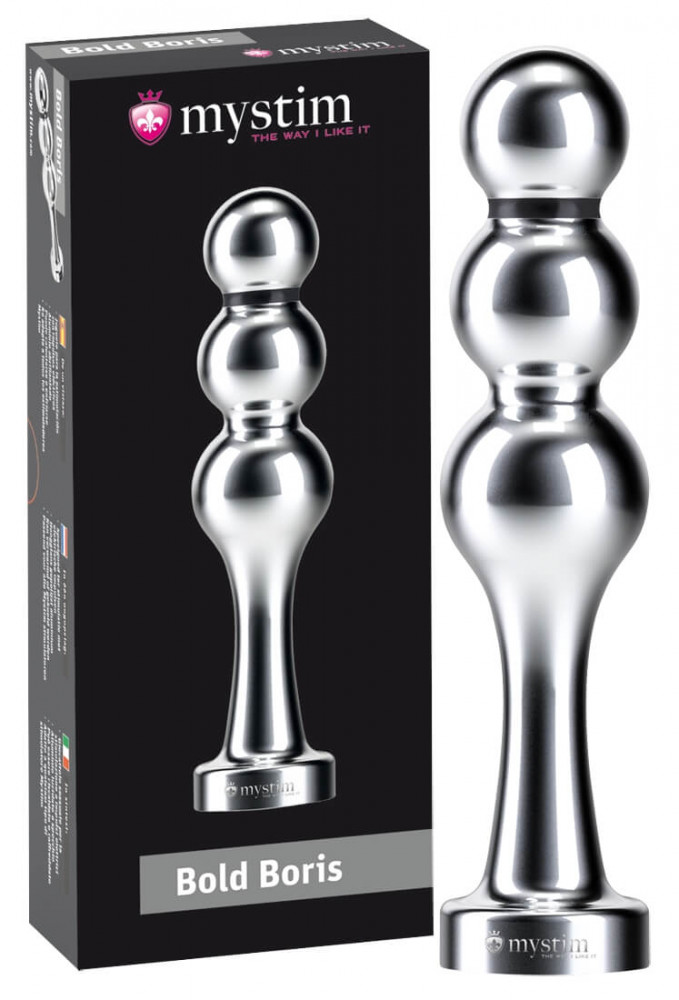 mystim Beaded Dildo Bold Boris - elektro dildo