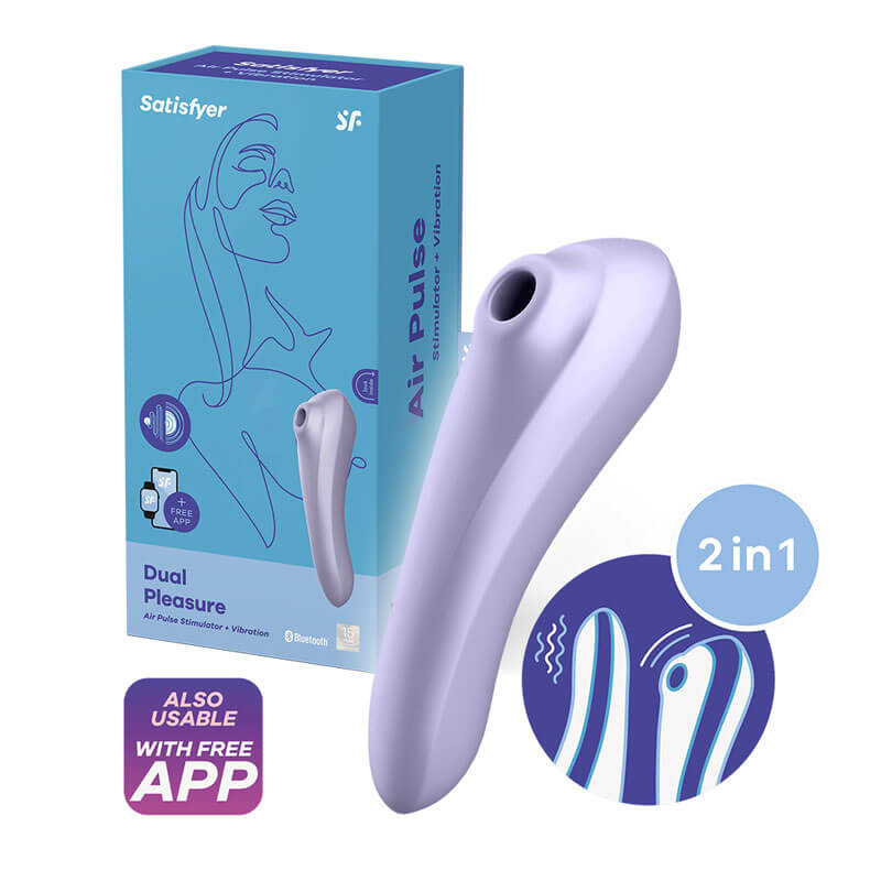 Satisfyer Dual Pleasure tlakový vibrátor Mauve